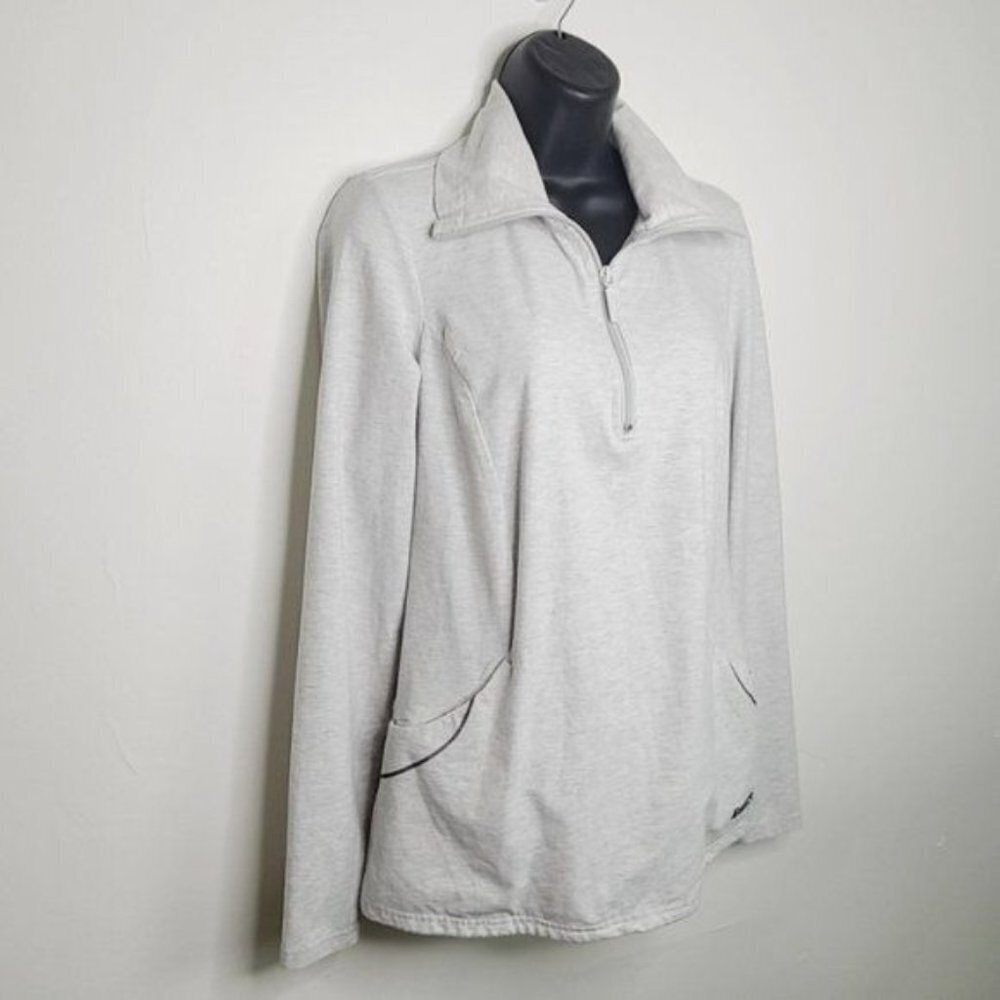 Roots Half Zip Heathered Grey Sweater